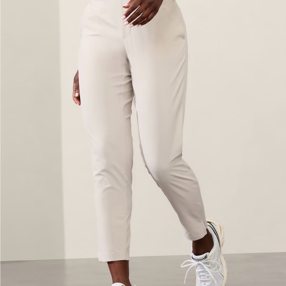 Athleta 6 Brooklyn Abalone cream ankle pants EUC - Picture 9 of 12